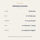 Anwendungsempfehlung Solvana Cocoon: 15–30 Minuten, 3–5× pro Woche